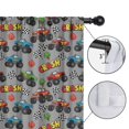 thumbnail image 4 of Blackout Kids Curtains,Gray Crash Monster Cartoon Trucks Pattern Childrens Insulated Curtains Set Of 2,Bedroom Essentials,Toddler Room Decor 52"x63", 4 of 5