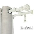 thumbnail image 5 of Urbanest 5/8" Adjustable Double Curtain Rods Set with Volle Finials, Weathered White, 28"-48", 5/8 Inches Front and 1/2 Inches, 5 of 7
