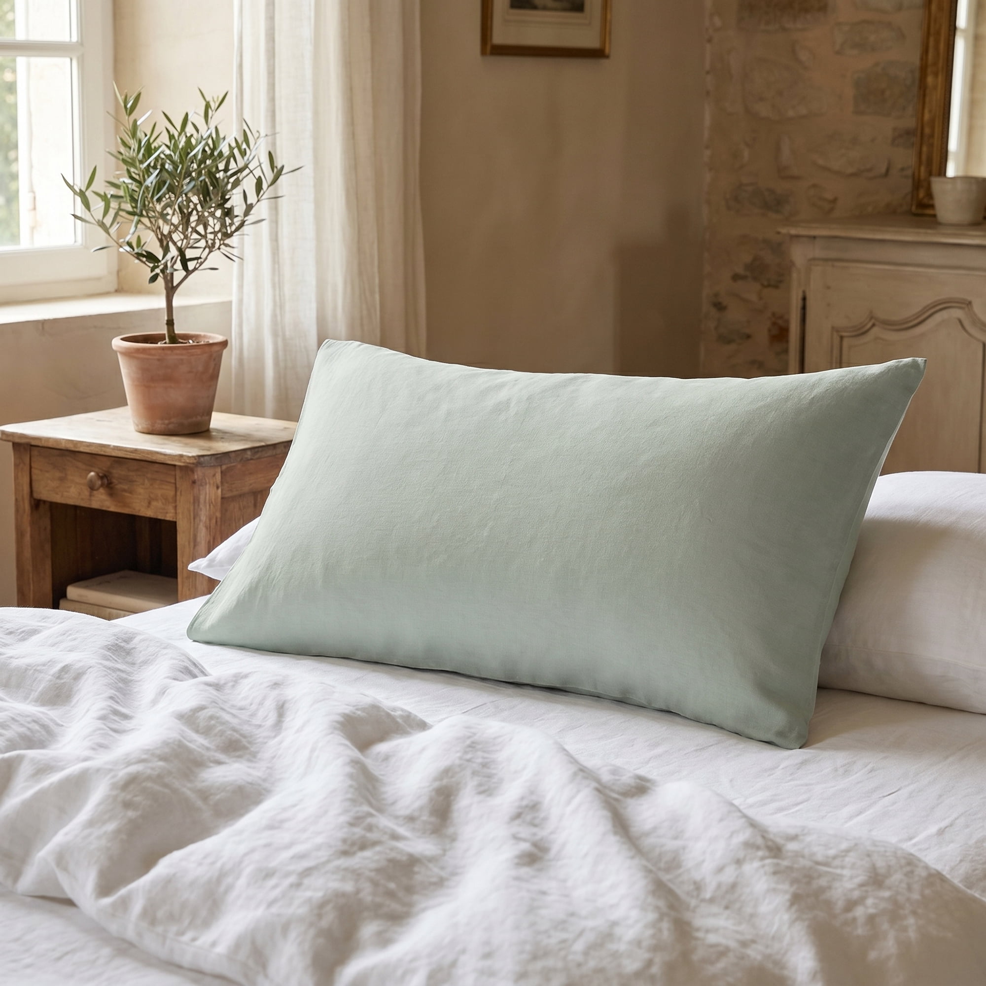 Unique Bargains Smooth and Cool Envelope-style Closure Durable Bedding Pillowcases Green