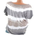 thumbnail image 2 of Women‘s Plus Size Short Sleeve One Shoulder Baggy T Shirts, 2 of 3