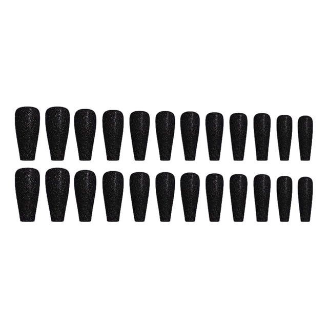 Soidarity Uñas postizas de ataúd de longitud, resistentes a los arañazos, uñas a presión, punta de uñas removible, pegatinas de manicura ajustables Arte de uñas tipo 6 Soidarity CE012296-06B