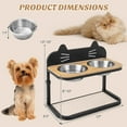 thumbnail image 3 of Gymax Elevated Pet Feeder w/ 2 Stainless Steel Cat Food & Water Bowls, 3 of 10