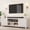 Antique White, variant on Fluted TV Stand for 75 inch, 70" Wide Natural Oak Entertainment Center with Adjustable Shelves, Modern TV & Media Cabinet 2-Tier Storage for Living Room Bedroom Hallyway, Antique White