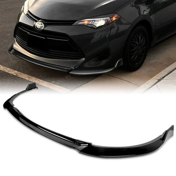 Stay Tuned Performance Easy Installation Front Body Kit Bumper Lip, Black, 3 Pieces