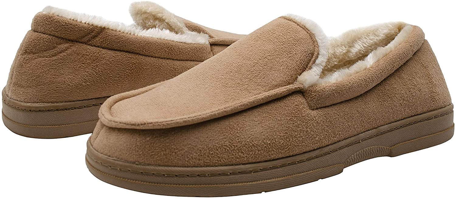 Gold Toe Microsuede Faux Fur Lining House Shoes, Beige (Men's) - image 4 of 4