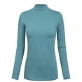 thumbnail image 1 of MixMatchy Women's Mock Neck Long Sleeve Slim Fit Sweater Top, 1 of 3