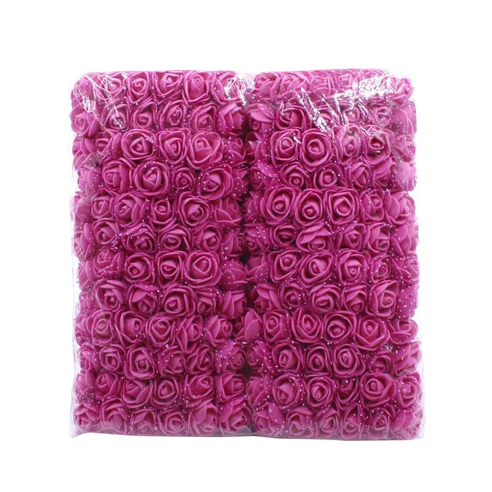 Bulk Wholesale Artificial Flowers Craft Bundles of 12 Mini Foam Rose Bunches 