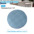 thumbnail image 2 of Funda de taburete redondo Uxcell, fundas elásticas para taburetes, funda de cojín de taburete lavable, funda de asiento de silla de bar elástica azul oscuro 11"-14", 2 of 7