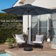 thumbnail image 3 of XXiaoqing 10ft Outdoor Table Compatible Steel Polyester Market Patio Umbrella w/Crank and Easy Push Button Tilt, 3 of 9