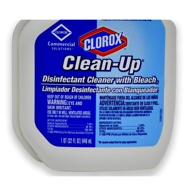 Clorox Clean-Up All Purpose Cleaner with Bleach – Original, 32 Ounce Spray  Bottle, 9 Bottles/Case (35417)