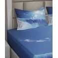 thumbnail image 2 of Ambesonne Blue Fitted & Top Sheet Set with Shams, Niagara Falls Landscape, Blue, 2 of 4