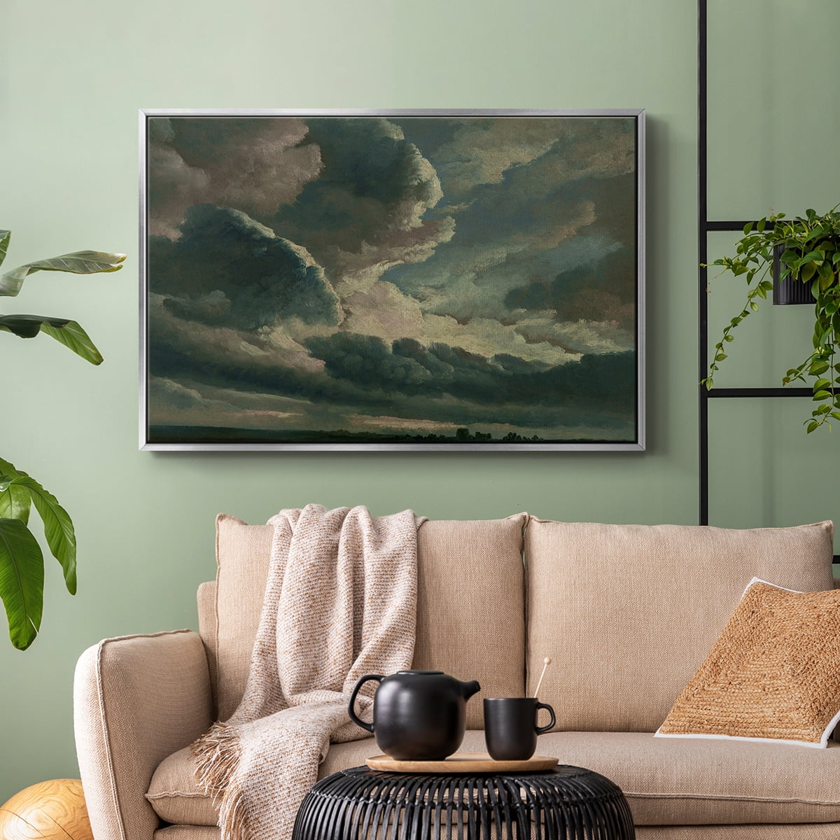 Vintage Landscape-CCXXXVII By Wexford Home Framed in Silver Wood Gallery Wrapped Canvas 25 in. x 37 in.