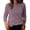 A58 Purple, variant on Mifsaly Womens Striped Shirt Crewneck 3/4 Sleeve Cotton Tops Comfortable Everyday Summer T-Shirts L