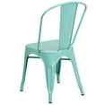 Flash Furniture Commercial Grade Mint Green Metal IndoorOutdoor