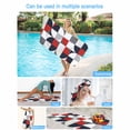 thumbnail image 5 of Beach Towel Modern Geometric Bath Pool Towels Red Abstract Mid Century Absorbent Beach Towel Soft Large Quick Dry Lightweight Camping Travel Sports Yoga Gym Swim Towels for Adult 35x70 Inch, 5 of 9