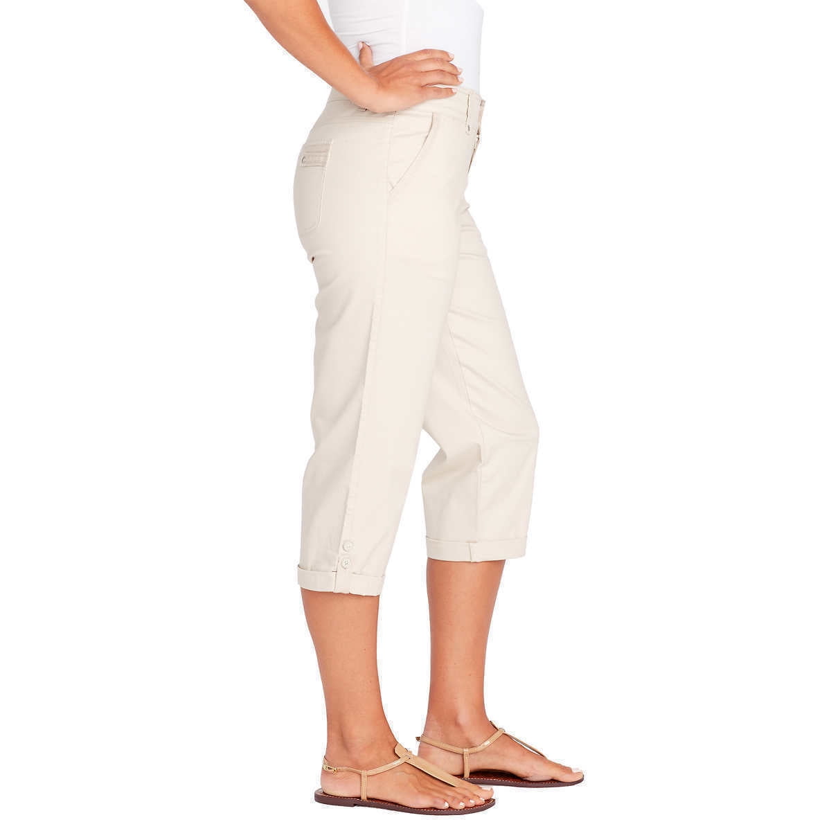 gloria vanderbilt roll cuff capri