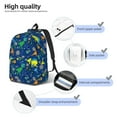 thumbnail image 4 of Naloa Dinosaur In Space Canvas Backpack for Men Women Rucksack Casual Travel Daypack College Tote Satchel Bookbag for Teens-Small, 4 of 7