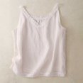 thumbnail image 5 of Womens Summer Tops Solid Color V Neck Lace Patchwork Elegant And Versatile Basic Pink Plus Size Tank Tops for Women, 5 of 9