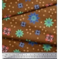 thumbnail image 3 of Soimoi Poly Georgette Fabric Colorful Flowers Clip Art Print Fabric by The Yard 52 Inch Wide, 3 of 3