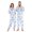W1001, variant on joogoo Vintage Bows Blue Unisex Adults Onesies Pajamas Jumpsuits L