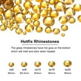thumbnail image 2 of 400 Pcs Hotfix Rhinestones Flatback Crystal Glass Gems with Clear Bag Nail Art Kit for Crafts Clothes DIY Decoration 5 Sizes (SS6-SS20 Set, Golden), 2 of 6