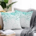 thumbnail image 2 of Waterproof Throw Pillow Covers Set of 2, 16x16 Inch Turquoise Polka Dot Decorative Pillowcases Outdoor Pillow Slip Cushion Covers Set for Couch Tent Abstract Modern Art Dots Watercolor, 2 of 7