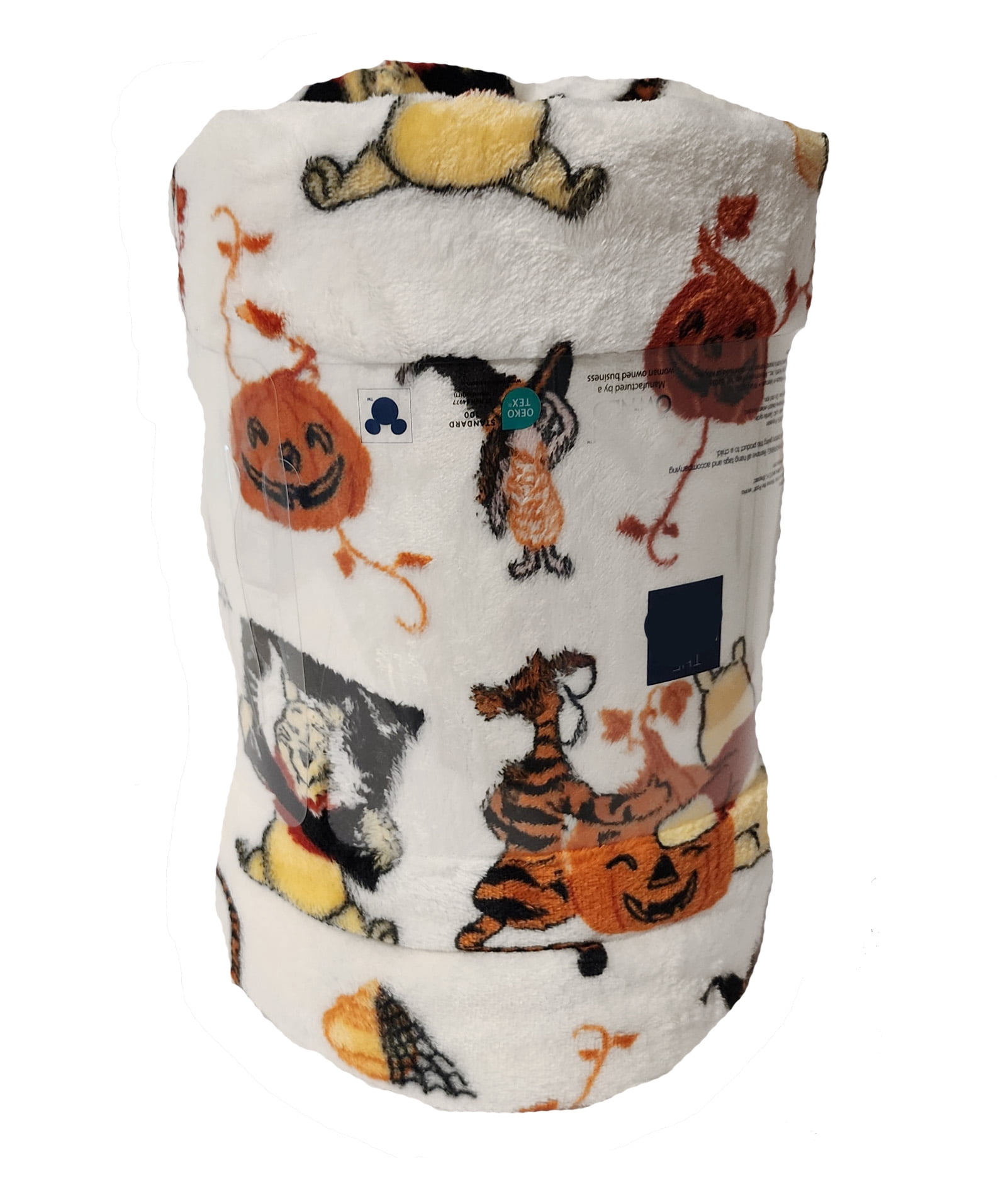 Big One Oversized Plush Winnie the Pooh Halloween Throw Blanket, 5'x6'