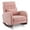 Pink-Chenille, variant on Ktaxon Teddy Velvet Rocking Chair, Upholstered High‑Back Nursery Glider Accent Rocker, Cozy Reading Lounge Chair for Living Room Bedroom, Beige