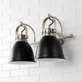 thumbnail image 6 of JONATHAN Y Phineas 16.25" 2-Light Adjustable Farmhouse Bohemian Iron LED Vanity Light, Black/Nickel, 6 of 9