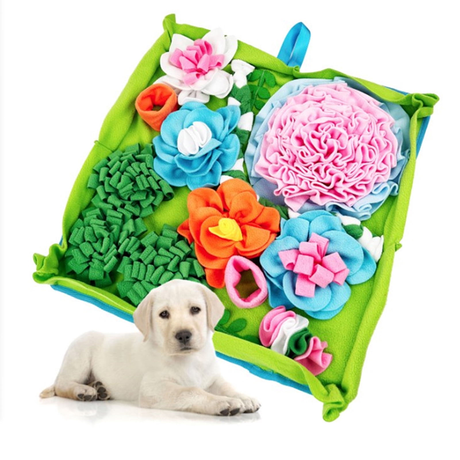 Sniffing Rug for Dog Washable Interactive Feeding Mat Tear Resistant and Waterproof Snuffle Pad Pet Puzzle Toy 50x50cm