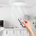 thumbnail image 3 of LED Smart Fan Light Ceiling Fan 30W Remote Control Indoor LED Light Silent Bedroom Kitchen Decor Lamp Fans-White, 3 of 5