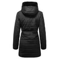 thumbnail image 4 of Ma Croix Womens Winter Lightweight Poly Down Puffer Hooded Parka Coat, 4 of 9