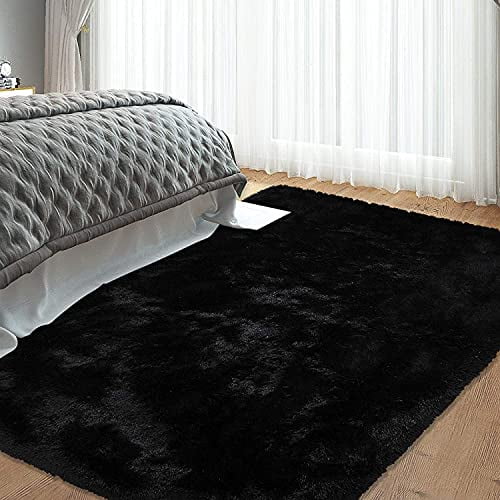 Navy Area Rug for Bedroom, Extra Large 9' x 12'Rugs Shag Rugs for Living Room Furry Rugs for Girls Boys Room Shaggy Rug for Kids Baby Room Home Decor Rug Carpets, Dark Navy