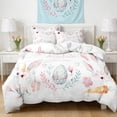 thumbnail image 2 of Easter Bedding,Easter Decorations,Duvet Cover Twin Size 3 Piece Bedding Set, Happy Easter Eggs Rabbit Bunny Soft Breathable Comforter Cover with 2 Pillow Shams(C83*83IN), 2 of 6