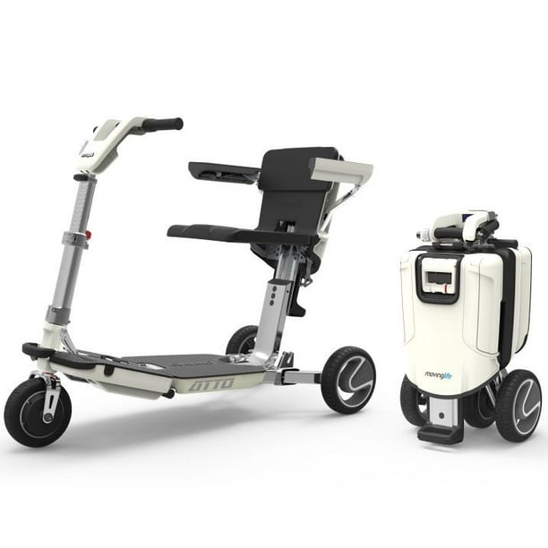 ATTO Deluxe FOLDING Lightweight Scooter New Moving Life FAA Travel Mobility Scooter, with Arm Rsts