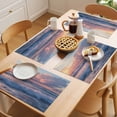 thumbnail image 5 of Summer Beach Coastal Placemats Set of 12 Nautical Seaside Ocean Place Mats Indoor Wipeable Table Mats Washable Cloth Dining Table Placemats for Kitchen Holiday Party Home Decor 13x19 Inch, 5 of 9
