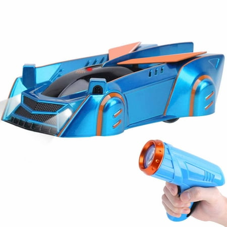 

Kid Wall Climbing Racing Car Infrared Follow Light Sensor 4-Wheel Drive Children ToysBlue