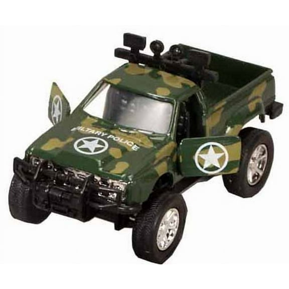 Military Police Topless Jeep GP, Green Camo - 9761MD - 5" Diecast Model Toy Car (Brand New but NO BOX)