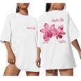 thumbnail image 2 of Trendfront Womens Oversize T Shirts Floral Graphic Drop Shoulder Crewneck Short Sleeve Loose Fit Tops Trendy Fashion Tee Pullover Daily Clothing, 2 of 6