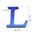 thumbnail image 2 of Unique Bargains 3D Acrylic Alphabet Mirror Wall Stickers Letter L Self-Adhesive Home Decor Letter Sign Art Sticker Decal Blue, 2 of 7