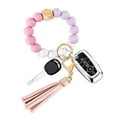thumbnail image 4 of Dinheiro Pulsera de silicona con llavero, llavero de coche con cuentas y borla para mujeres y niñas, 4 of 8