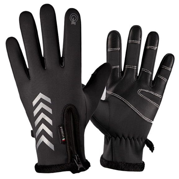 1Pair Outdoor Windbreak Gloves for Men Women,Warm Running Glove,Lightweight Winter Gloves Touch Screen Water Resistant Windproof Thermal Glove for Cold Weather Driving,Cycling & Hiking,Black,XL,9.84"