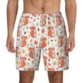 thumbnail image 3 of Uemuo Squirrel And Maple Leaf Pattern Mens Swim Trunks Quick Dry Board Shorts with Mesh Lining, Stretch Beach Shorts Quick Dry No-Chafing Board Shorts-X-Large, 3 of 9
