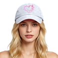 thumbnail image 2 of XIAOCHA Women's Printed Baseball Cap Adjustable Dad Hat Farm Snapback Hat,White, 2 of 4