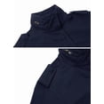 thumbnail image 4 of Women'S Fall Utility Jacket - Stand Collar, Solid Color, Loose Fit, Zipper Closure, and Multiple Pockets Dark Blue 4XL, 4 of 8