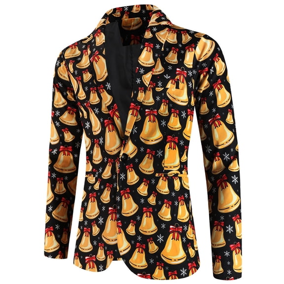 Qepwscx Graphic Jacket Corduroy Blazer for Men Print Slim Fits Xmas Blazer Dress Coat Ugly Christma Suits Dinner Party Wedding Shawl Lapel Long Sleeve Jacket Casual Dress Suits for Mens Adult Top