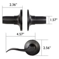 thumbnail image 2 of Stratford Left-Hand Dummy Door Lever, Matte Black, 2 of 5