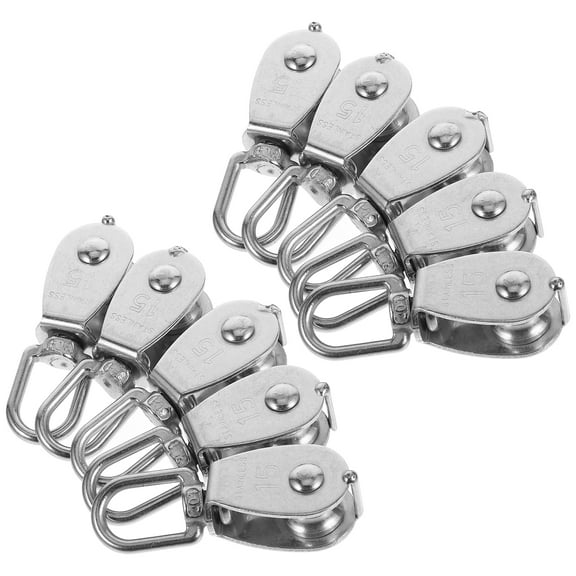 10pcs Stainless Steel Pulley Wire Rope Pulley Greenhouse Diy Project Pulleys Groove Wheel Heavy Duty Lifting Pulley Heavy Duty Pulley Rope Pulley
