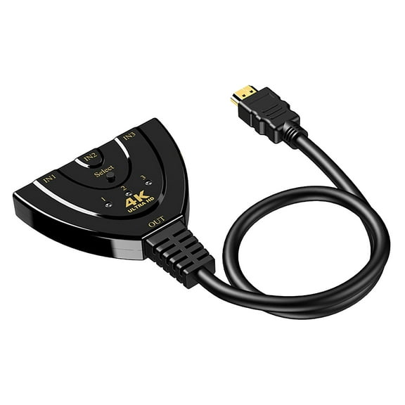 Godom 3-Port HDMI Splitter Switch Cable Cord Auto High Speed Switcher Splitter Support 3D,1080P For HDMI TV, PS3, Xbox One,etc