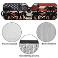thumbnail image 6 of Uorisanigo Skull American Flag Windshield Sun Shade for Jeep Wrangler JK JKU JL JLU1997-2024, Front Window Visor Shade Blocks UV Rays Foldable Sunshade with Storage Pouch, Easy to Store, 6 of 7